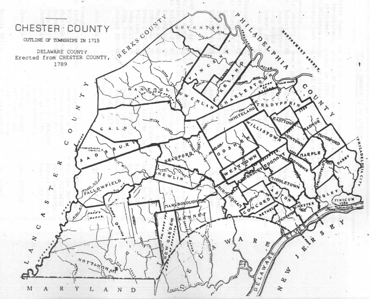 Chester County Pennsylvania Maps   Chesthen1715 